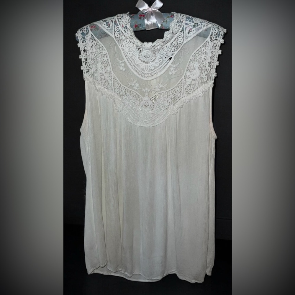 Mock Neck Lace Top - RUNS SMALL